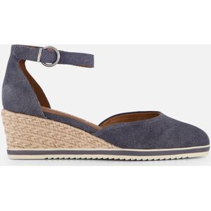 Tamaris Espadrilles Sleehak blauw Textiel
