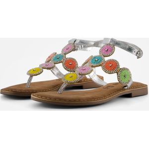 Lazamani Sandalen zilver Leer