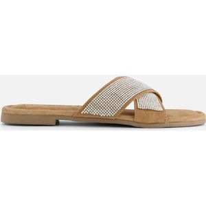 Lazamani Slippers zilver Leer