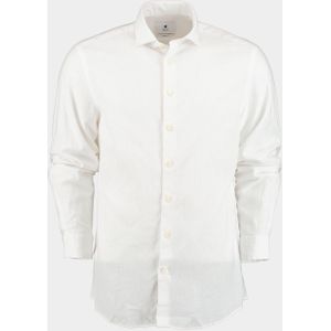 Bos Bright Blue Casual hemd lange mouw Wit Avenue Li-co Ws Plain Shirt L 24107AV01BO/100 White