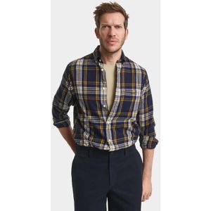 Gant Casual hemd lange mouw Blauw Reg Windblown Flannel Check S 3250243/433