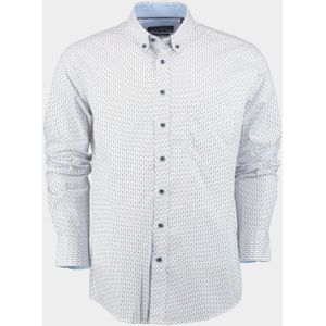 R.B. Boston Casual hemd lange mouw Blauw Regular Fit Cotton 427670/604