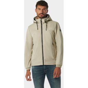 No Excess Softshell Beige Jacket Mid Long Hooded 23630215/014