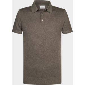 Profuomo Polo korte mouw Bruin PPVJ10006D/H