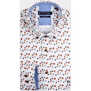 Giordano Casual hemd lange mouw Bruin Ivy Coral Print 417021/80