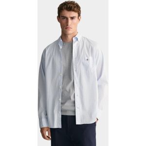 Gant Casual hemd lange mouw Blauw Poplin Gingham Shirt 3000120/455