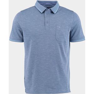 Bos Polo korte mouw Blauw 3-Knopf Polo-Shirt, 1/2 Arm 214008157/628