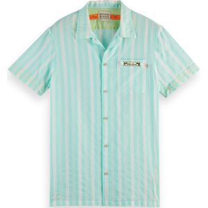Scotch & Soda Casual hemd korte mouw Groen Lightweight structured shortsl 166013/0217