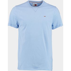 Tommy Jeans T-shirt korte mouw Blauw Slim Rib Detail DM0DM18649/C3S