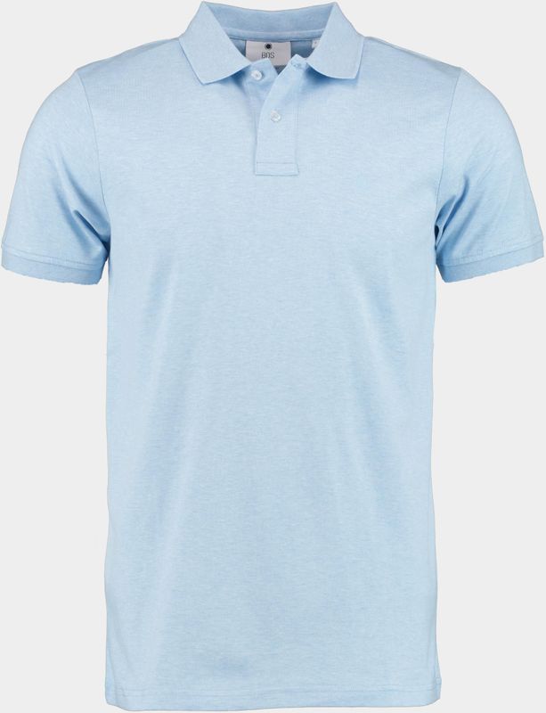 Bos Polo korte mouw Blauw Fender Polo Melange 24108FE62BO/210 light blue