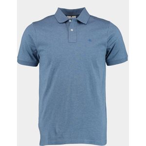 Bos Bright Blue Polo korte mouw Blauw Fender Polo Melange 23108FE62BO/267 dark denim