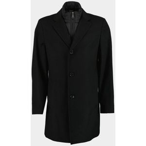 Commander Wollen Jas Zwart Wollmantel mit Inlet 213013459/901