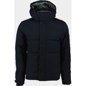 Scotland Blue Winterjack Blauw Jurd Outdoor Jacket Wool Look 24301JU25SB/290 navy