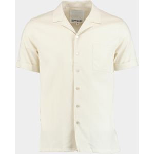 Supply & Co. Casual hemd korte mouw Beige Roan Shirt Ss Structure 25107RO20/150 off-white