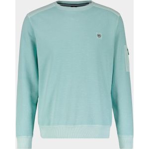 Lerros Sweater Groen SWEATSHIRT/TROYER/RH/V-NE 2424051/622 COASTAL SEA BLU