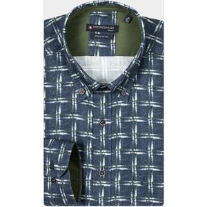 Giordano Casual hemd lange mouw Groen Ivy, LS Button Down Printed 427310/70