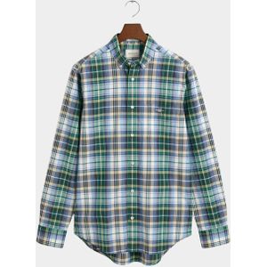 Gant Casual hemd lange mouw Groen Poplin Tartan Check Shirt 3240165/373