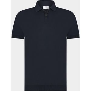 Born With Appetite Polo korte mouw Blauw DAN polo zip stretch knit 24108DA31/290 navy