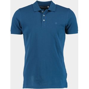 Bos Polo korte mouw Blauw Piqué donkerblauw New Lobra/4211