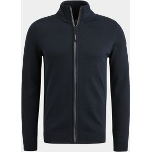 Vanguard Vest Blauw Zip jacket cotton modal VKC2402350/5361