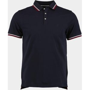 Bos Bright Blue Polo korte mouw Blauw Jesse Polo Contrast Collar 24108JE24BO/290 navy