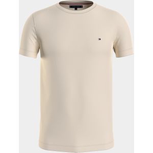 Tommy Hilfiger T-shirt korte mouw Beige Stretch Slim Fit Tee MW0MW10800/AEF