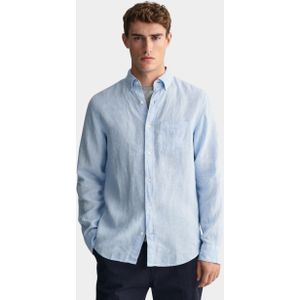 Gant Casual hemd lange mouw Blauw Linen Shirt 3240102/468
