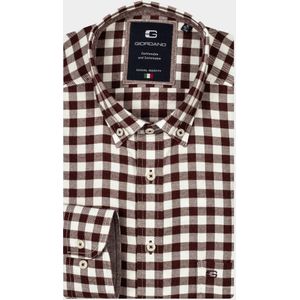 Giordano Casual hemd lange mouw Rood Brando, LS Button Down Brush 427304/32