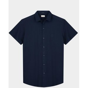Dstrezzed Casual hemd korte mouw Blauw Shirt Melange Pique 311406/649