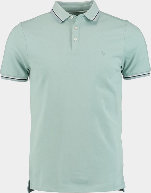 Bos Polo korte mouw Groen Jesse Polo Contrast Collar 24108JE24BO/212 blue surf