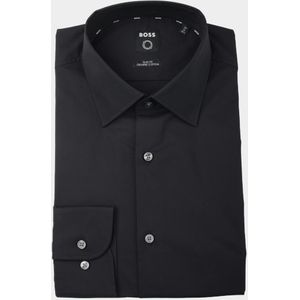 BOSS Black Business hemd lange mouw Zwart H-HANK-kent slim fit 10219212 50469345/001