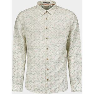 No Excess Casual hemd lange mouw Groen Shirt Allover Printed With Li 23430279/010