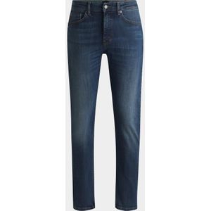 BOSS - Slim Fit Jeans - Donkerblauw - Super-Stretch Denim
