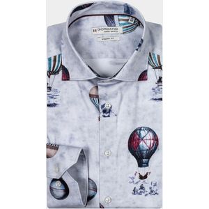 Giordano Casual hemd lange mouw Blauw Maggiore, LS Semi Cutaway Bal 427852/61