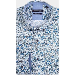 Giordano Casual hemd lange mouw Groen Ivy Stains Print 417038/70