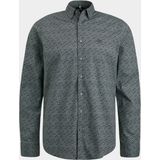 Vanguard Casual hemd lange mouw Grijs Long Sleeve Shirt Print on po VSI2308201/9106