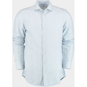 Born With Appetite Casual hemd lange mouw Blauw Curtis Li-co Shirt Fine Strip 25107CU03/220 french blue