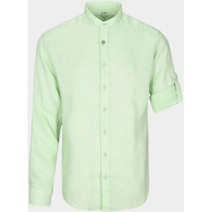 Commander - Casual - Groen - Hemd - Lange Mouw - 100% Linnen