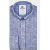 Giordano Casual hemd lange mouw Blauw Bologna 217863/60