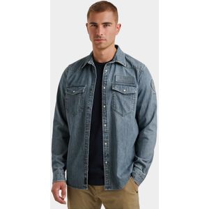 PME Legend Casual hemd lange mouw Blauw LONG SLEEVE SHIRT Indigo Deni PSI2511248/DEB