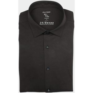 Olymp Business hemd lange mouw Zwart extra slim fit van jersey 250374/68