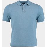 Scotland Blue Polo korte mouw Blauw Kobe Polo Flat Knit 24108KO15SB/267 dark denim