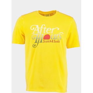 Scotch & Soda T-shirt korte mouw Geel After Hours Garment Dye T-shir 173031/6209