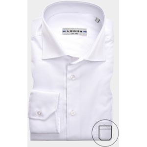 Ledub Business hemd lange mouw Wit overhemd modern fit wit 0323508/910000