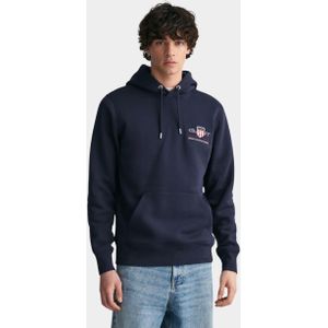 Gant Sweater Blauw Medium Archive Shield Hoodie 2047084/433