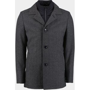 Donders 1860 Wollen Jack Grijs Wool coat 21515.2/980