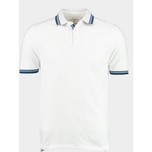 Bos Bright Blue Polo korte mouw Wit Brick Polo Oxford Collar 23108BR06BO/100 White