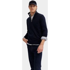 Basefield - Pullover - Blauw - Zip Troyer - 219018457/654