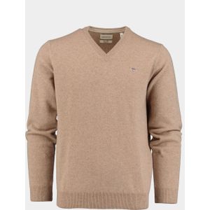 Gant Pullover Beige Superfine Lambswool V-Neck 87212/295