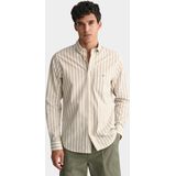 Gant Casual hemd lange mouw Beige Regular Fit Poplin 3240039/253